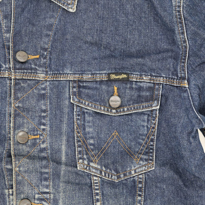 Wrangler Vintage Denim Jacket Classic Blue XL Cotton Men's