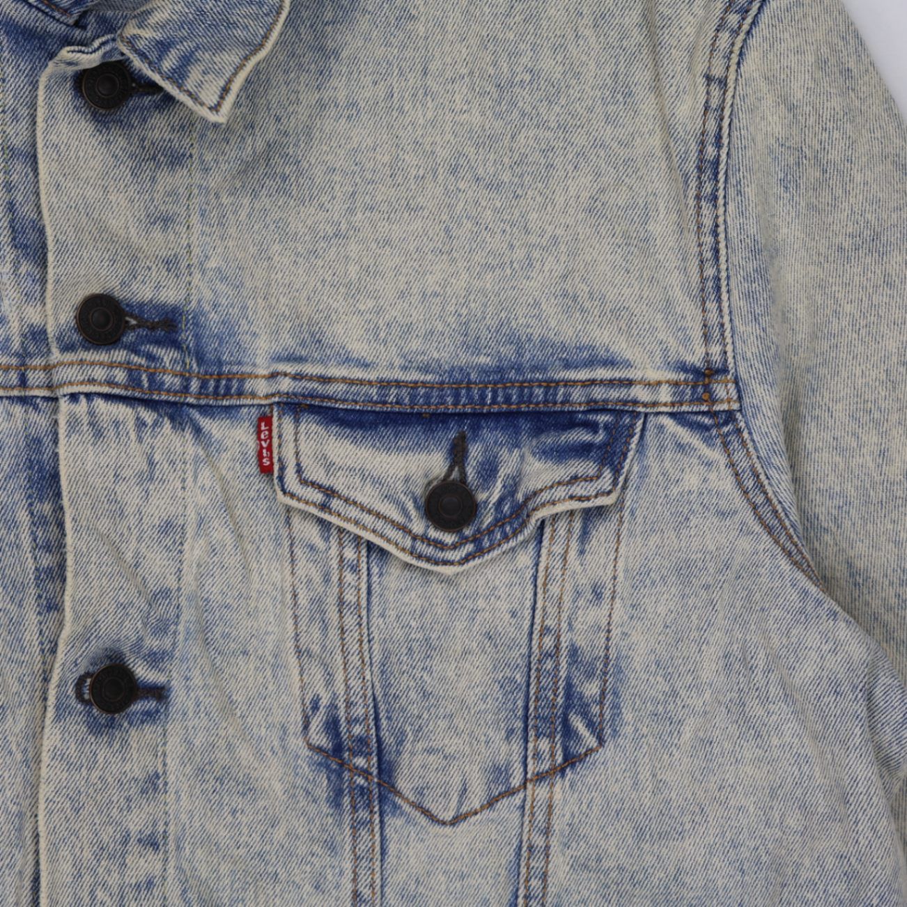 Levi's Light Blue Vintage Denim Jacket Size L Cotton Denim Collared