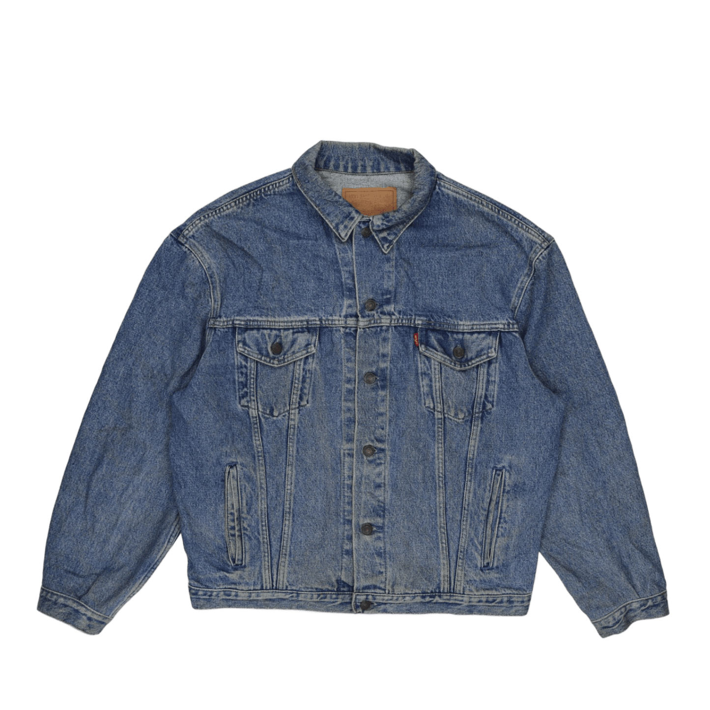 Levi's Vintage Blue Denim Trucker Jacket XL 100% Cotton Collared