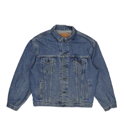 Levi's Vintage Blue Denim Trucker Jacket XL 100% Cotton Collared