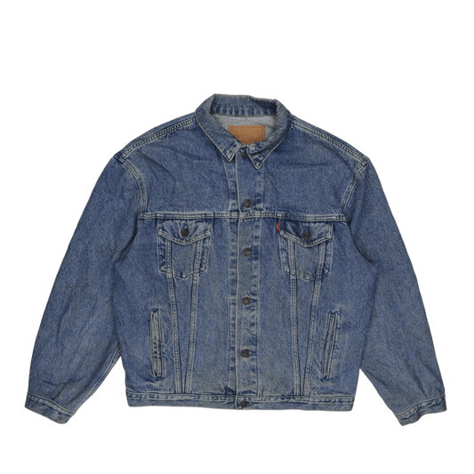 Levi's Vintage Blue Denim Trucker Jacket XL 100% Cotton Collared
