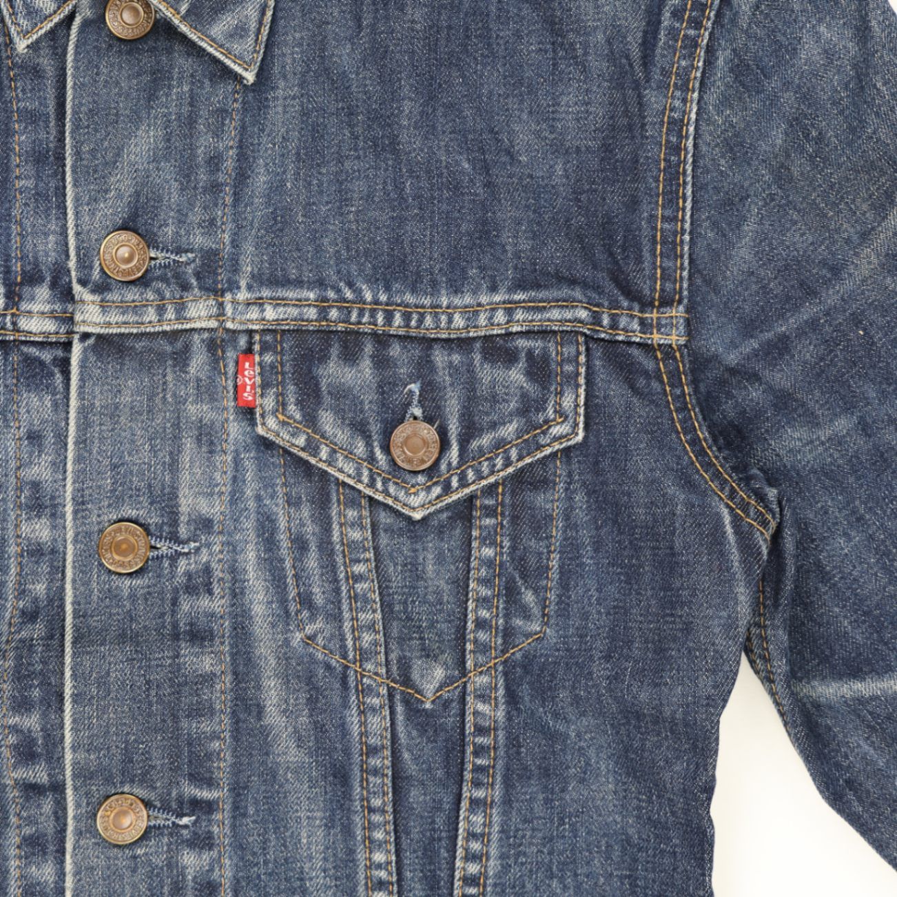Levi's Blue Denim Trucker Jacket Medium Girls Vintage Cotton