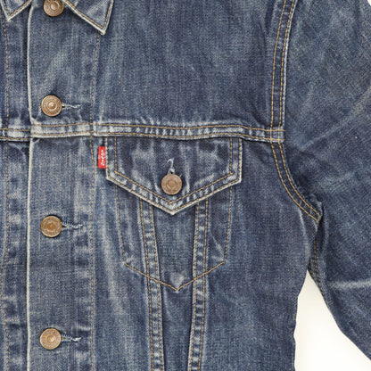 Levi's Blue Denim Trucker Jacket Medium Girls Vintage Cotton