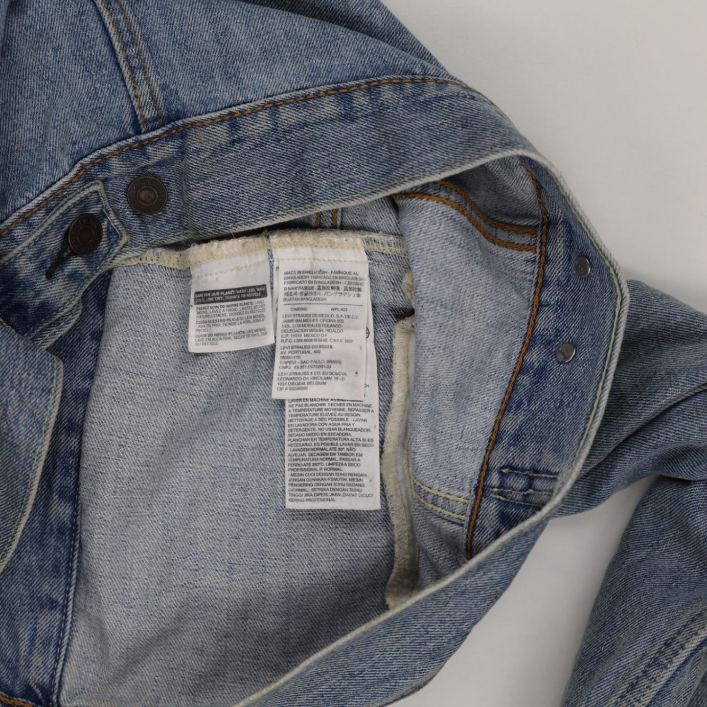 Levi's 72334 Blue Denim Trucker Jacket Men's Medium Cotton Vintage
