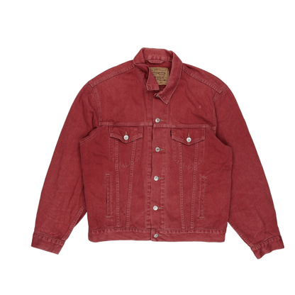 Levi's Red Denim Trucker Jacket Medium Cotton Vintage