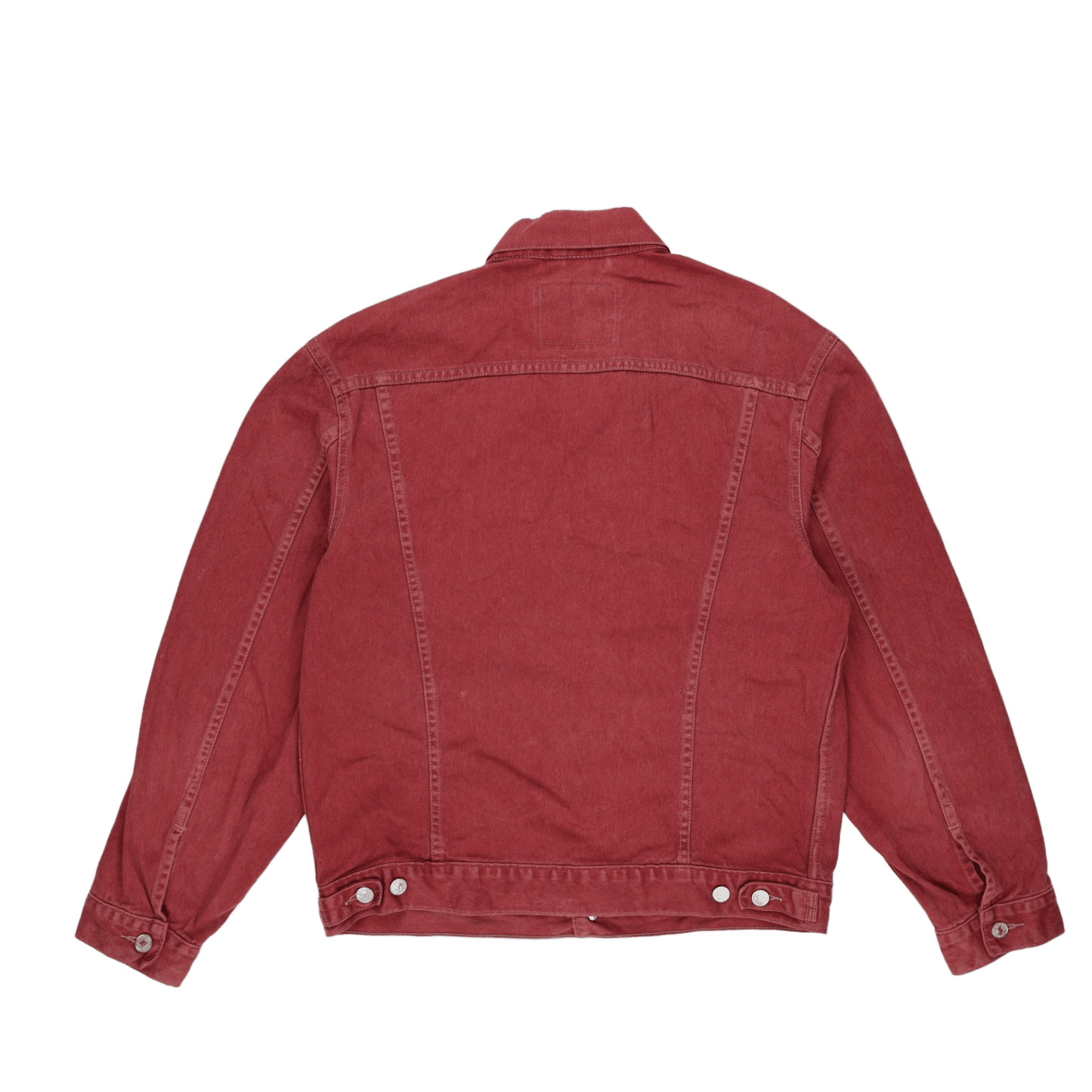 Levi's Red Denim Trucker Jacket Medium Cotton Vintage