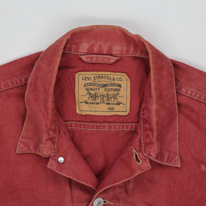 Levi's Red Denim Trucker Jacket Medium Cotton Vintage