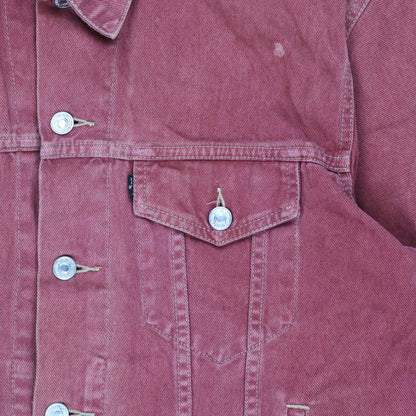 Levi's Red Denim Trucker Jacket Medium Cotton Vintage