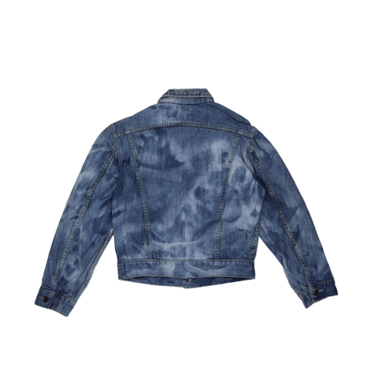 Lee Vintage Bleached Denim Jacket Blue Large 100 Percent Cotton