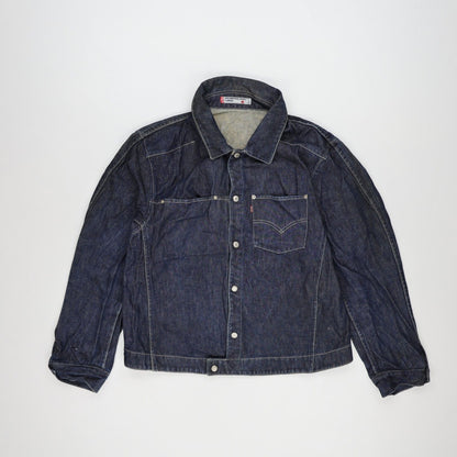 Levi's Engineered Jeans Vintage Denim Jacket Blue Large 100 Percent Cotton Collared