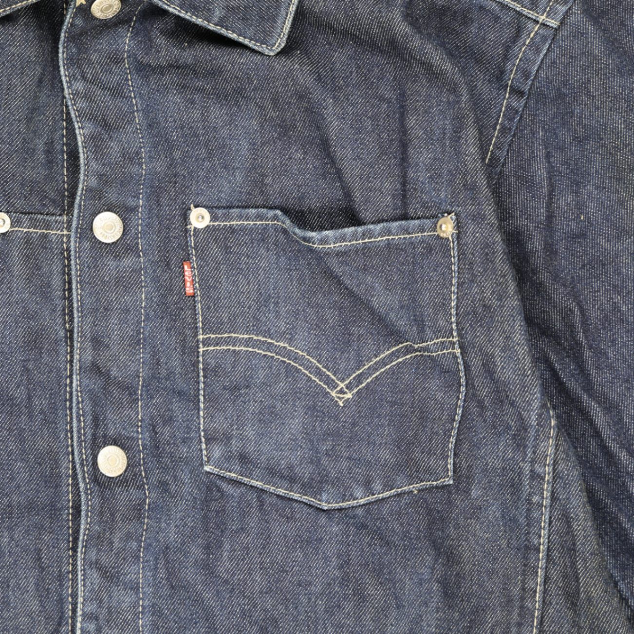 Levi's Engineered Jeans Vintage Denim Jacket Blue Large 100 Percent Cotton Collared