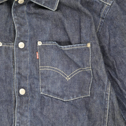 Levi's Engineered Jeans Vintage Denim Jacket Blue Large 100 Percent Cotton Collared