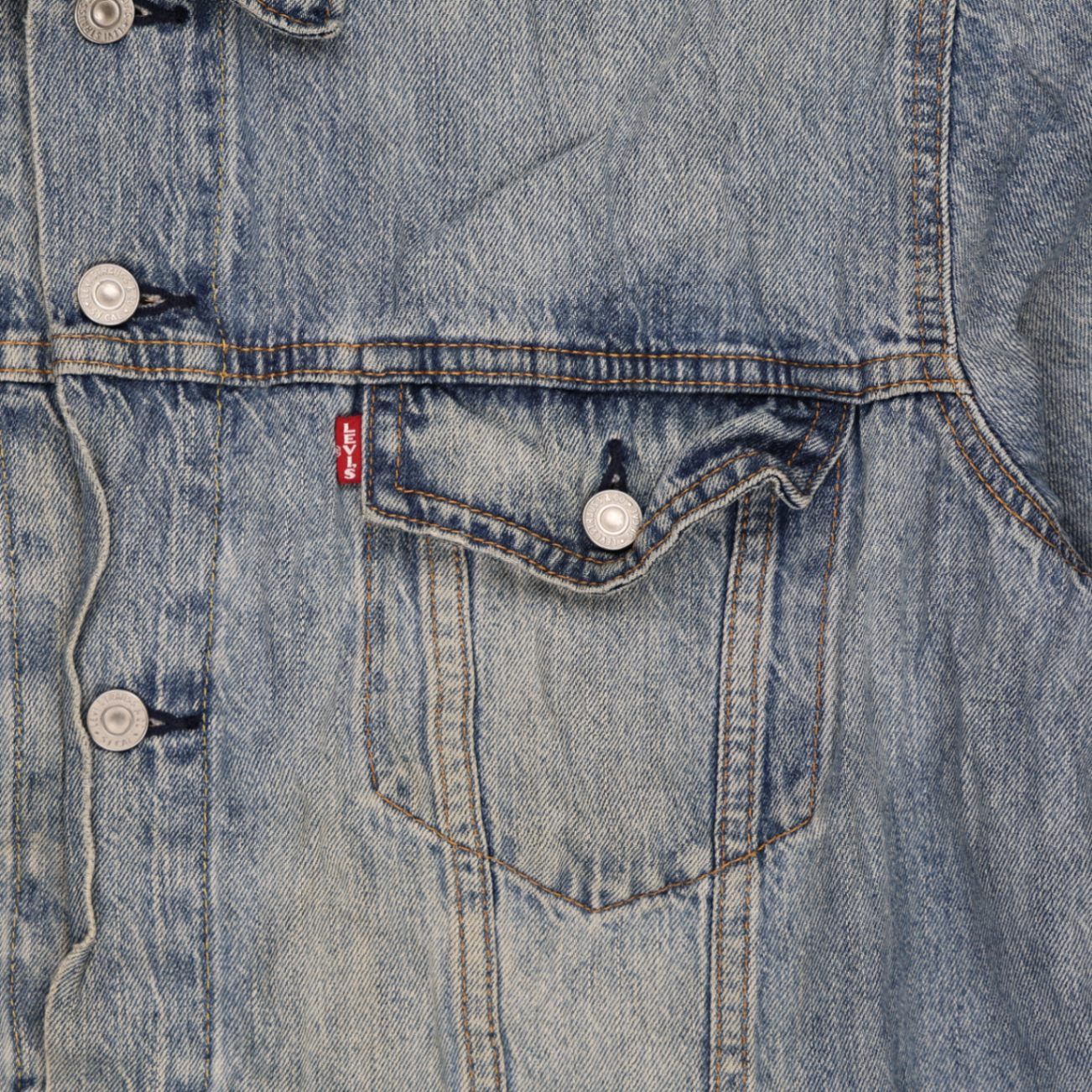 Levi's Vintage Blue Denim Trucker Jacket XL 100% Cotton Collared