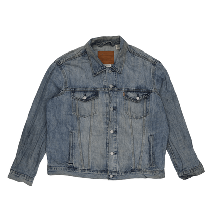 Levi's Vintage Blue Denim Trucker Jacket XL 100% Cotton Collared