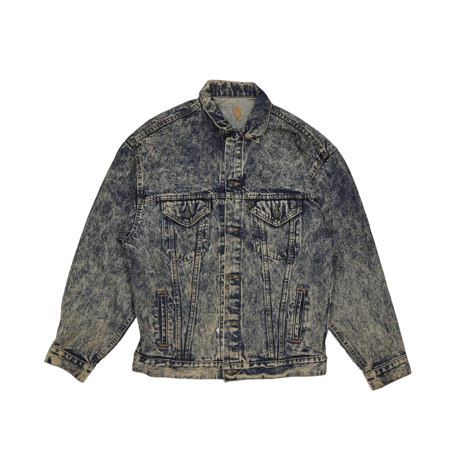 Levi's Vintage XL Acid Wash Denim Jacket Blue Cotton Collared