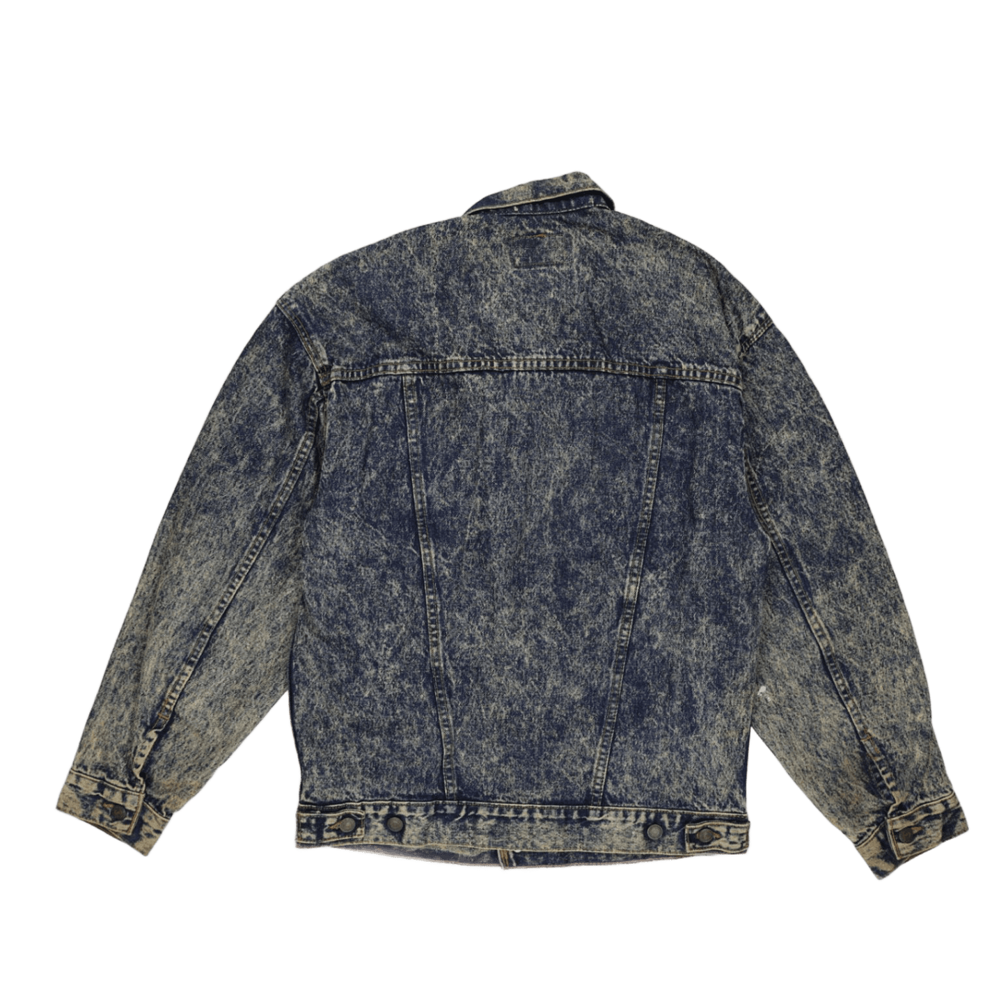 Levi's Vintage XL Acid Wash Denim Jacket Blue Cotton Collared