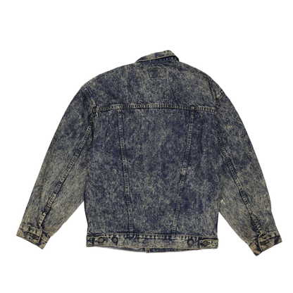 Levi's Vintage XL Acid Wash Denim Jacket Blue Cotton Collared
