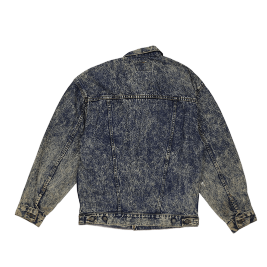 Levi's Vintage XL Acid Wash Denim Jacket Blue Cotton Collared