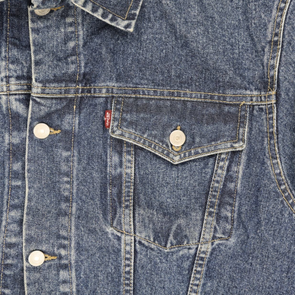 Levi's Vintage 501 Denim Jacket Blue XL 100% Cotton Collared