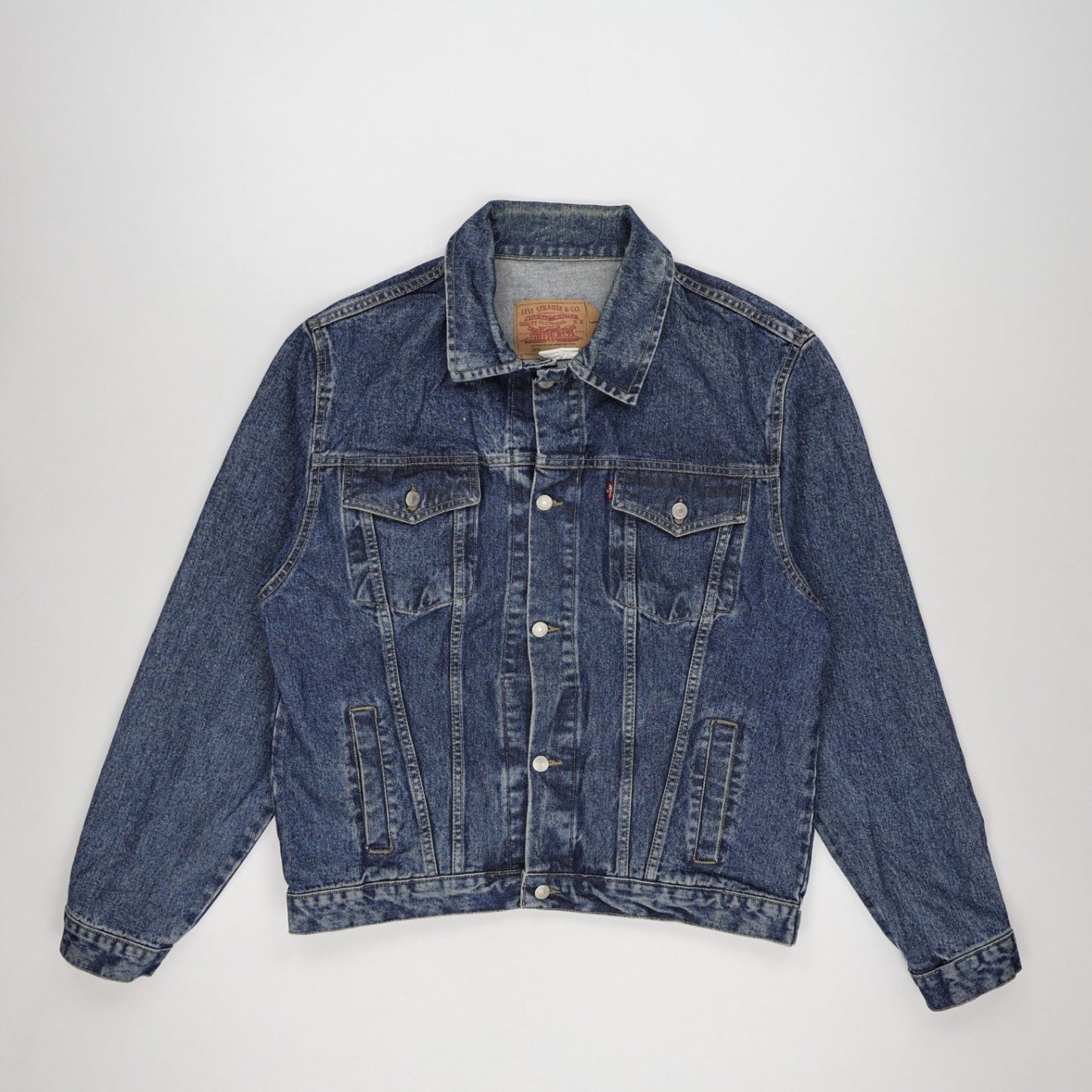 Levi's Vintage 501 Denim Jacket Blue XL 100% Cotton Collared