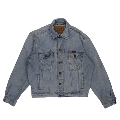 Wrangler Vintage Light Blue Denim Jacket Unisex Medium 100 Percent Cotton Collared