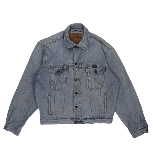 Wrangler Vintage Light Blue Denim Jacket Unisex Medium 100 Percent Cotton Collared