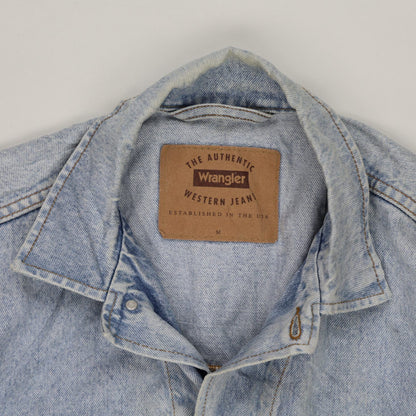 Wrangler Vintage Light Blue Denim Jacket Unisex Medium 100 Percent Cotton Collared