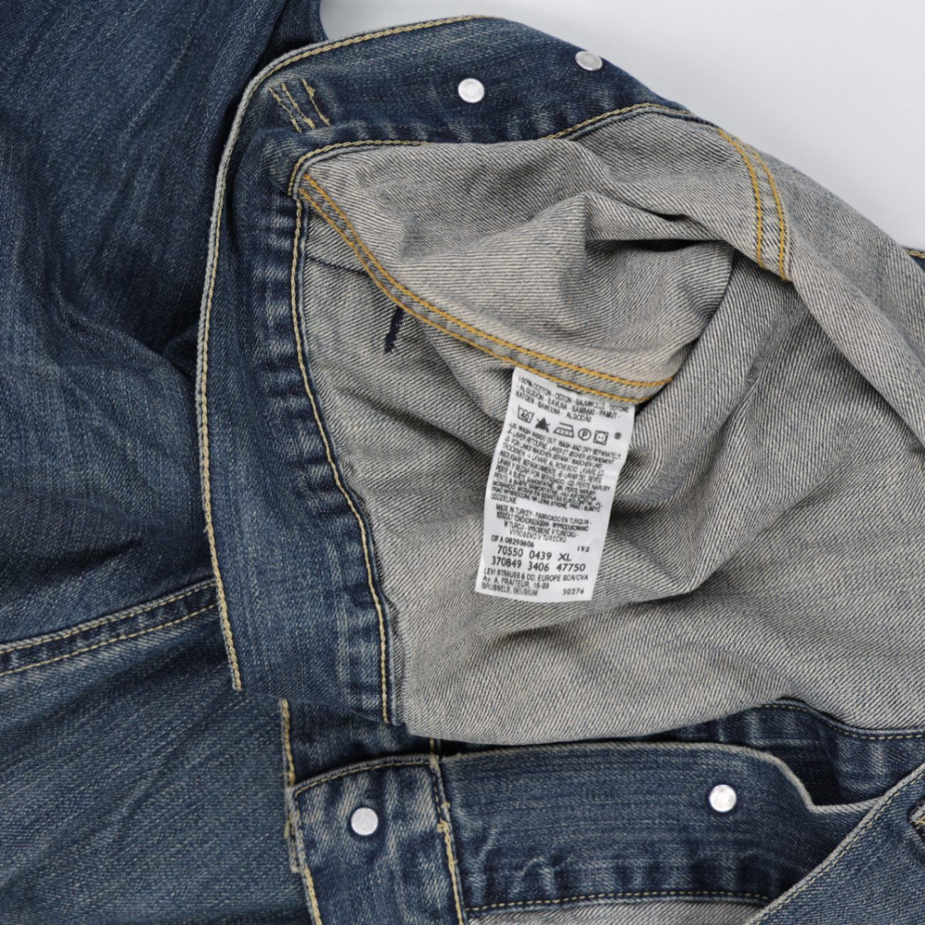 Levi's Vintage 70550 Denim Trucker Jacket Blue XL Cotton