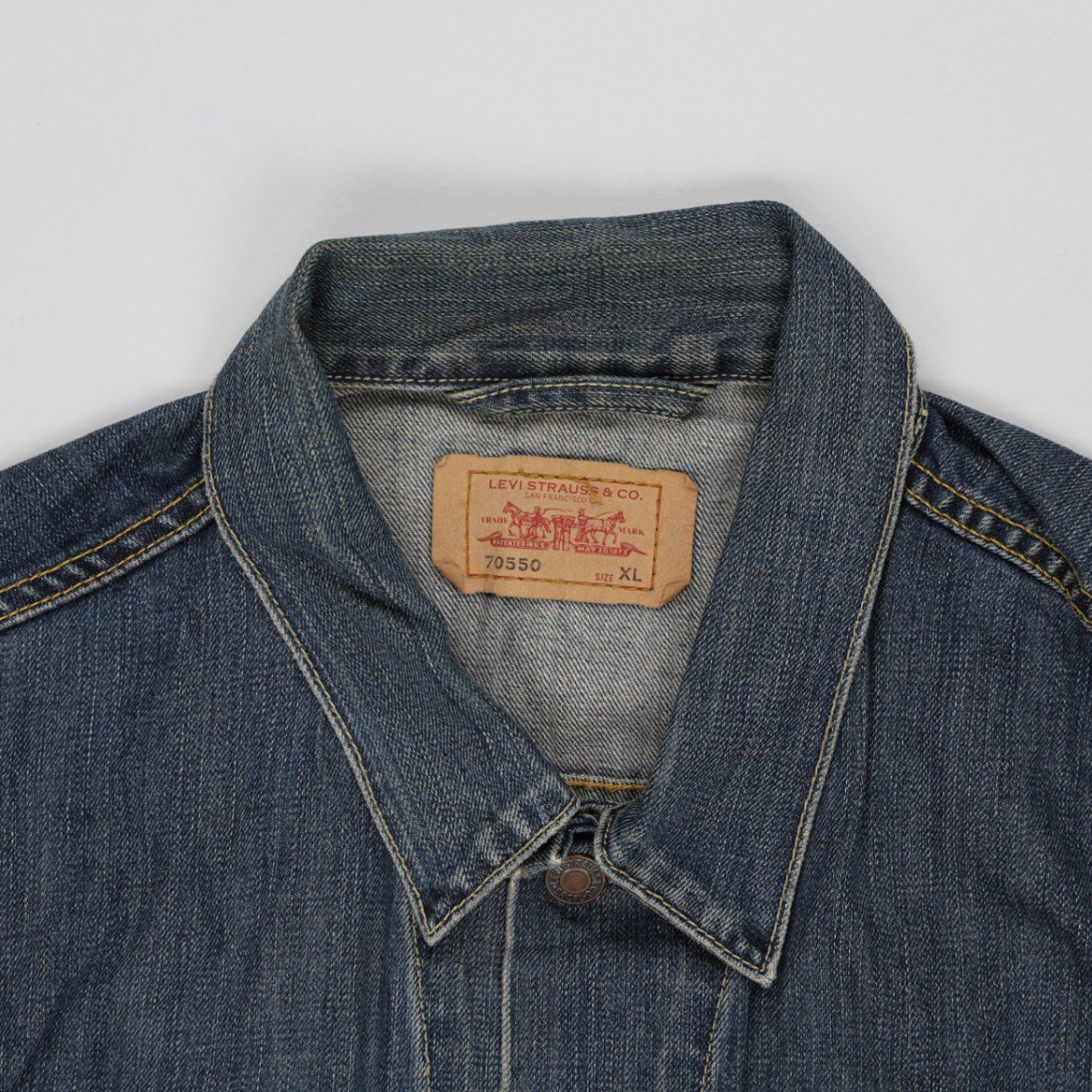 Levi's Vintage 70550 Denim Trucker Jacket Blue XL Cotton