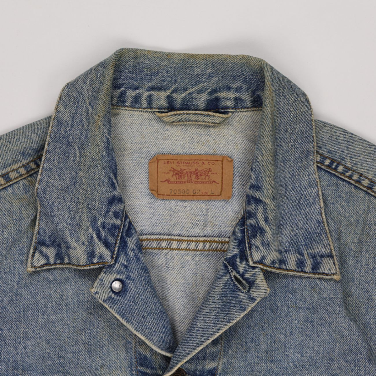 Levi's Vintage 70500 Denim Trucker Jacket Blue Large Cotton