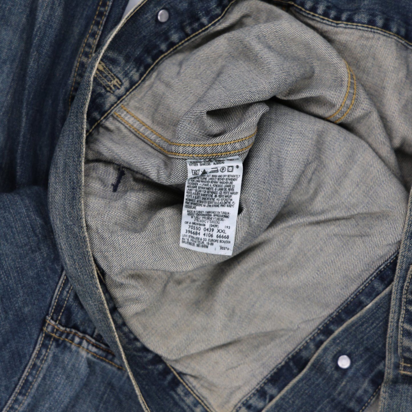 Levi's Vintage 70550 Denim Trucker Jacket Blue XXL Cotton