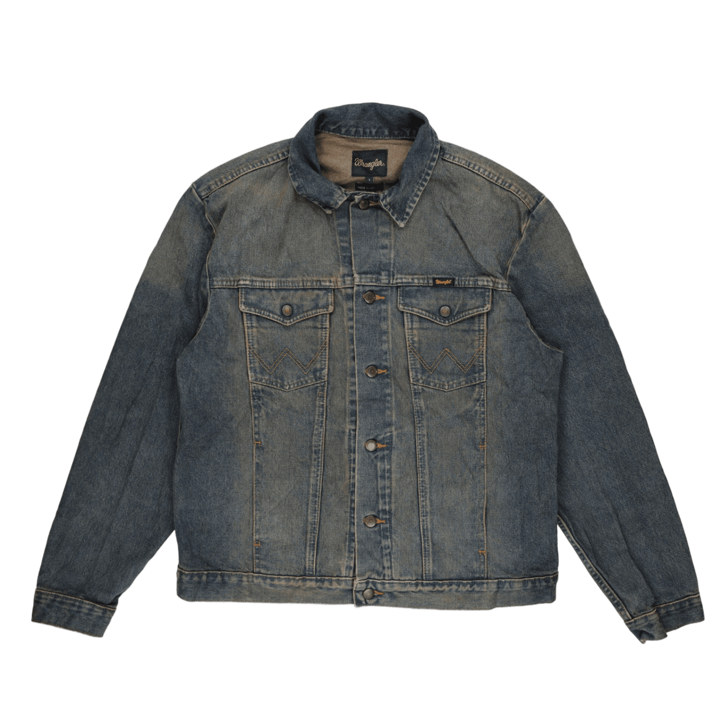 Wrangler Vintage Western Denim Jacket Blue Large 100% Cotton