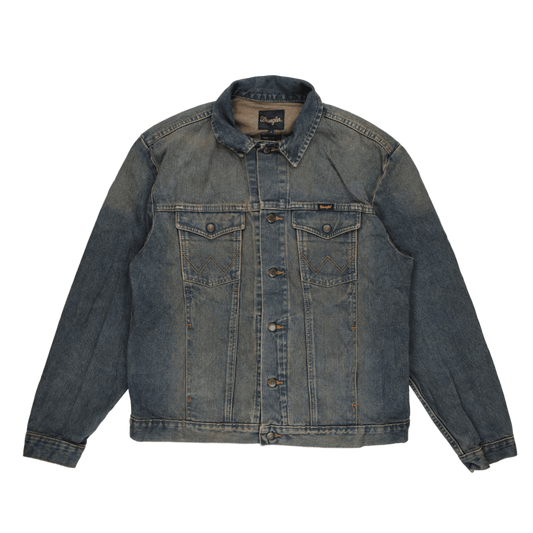 Wrangler Vintage Western Denim Jacket Blue Large 100% Cotton