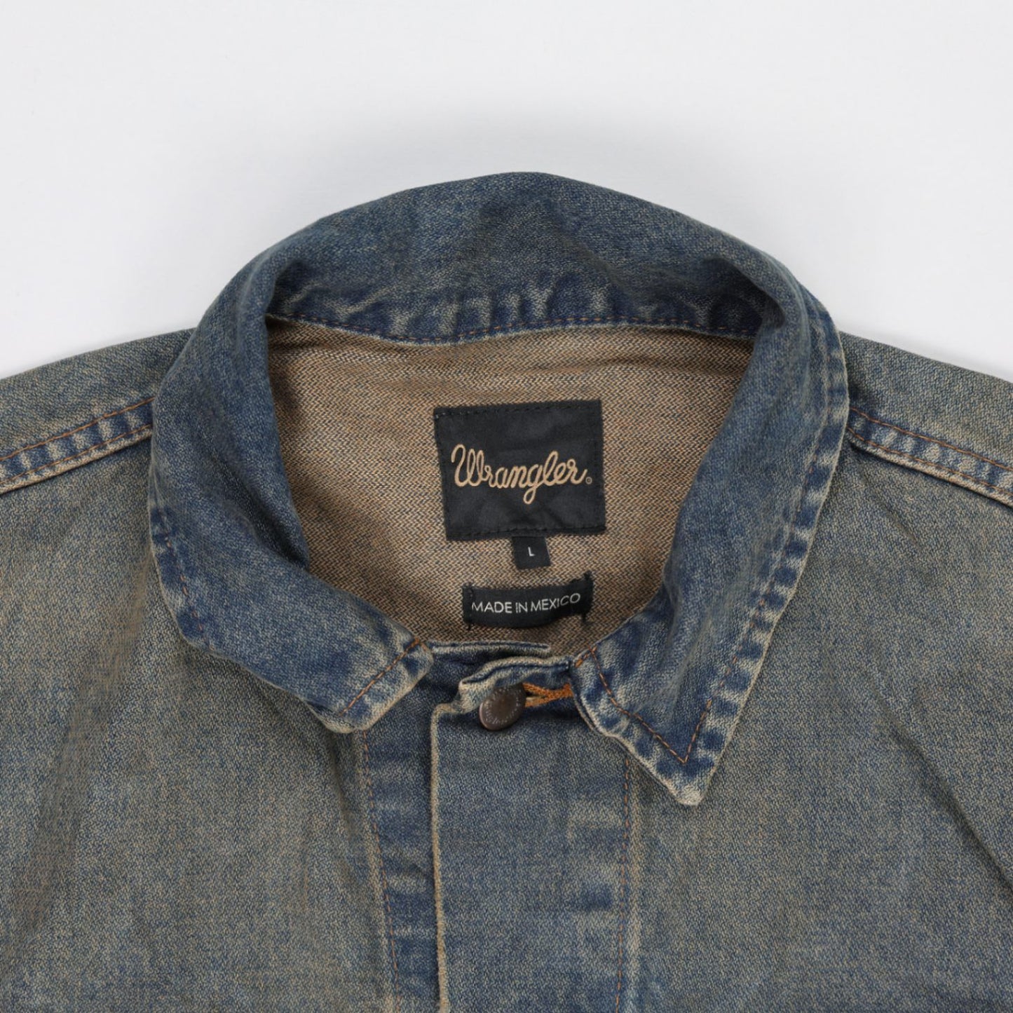Wrangler Vintage Western Denim Jacket Blue Large 100% Cotton