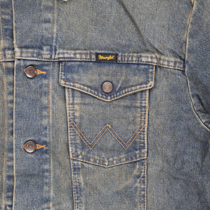 Wrangler Vintage Western Denim Jacket Blue Large 100% Cotton