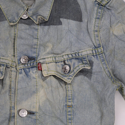Levi's Vintage 70905 Light Blue Denim Jacket Large Cotton Collared