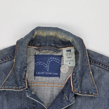 Levi's Slim Trucker Jacket Men's Vintage Blue Medium 100% Cotton