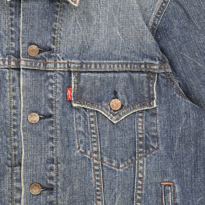 Levi's Slim Trucker Jacket Men's Vintage Blue Medium 100% Cotton