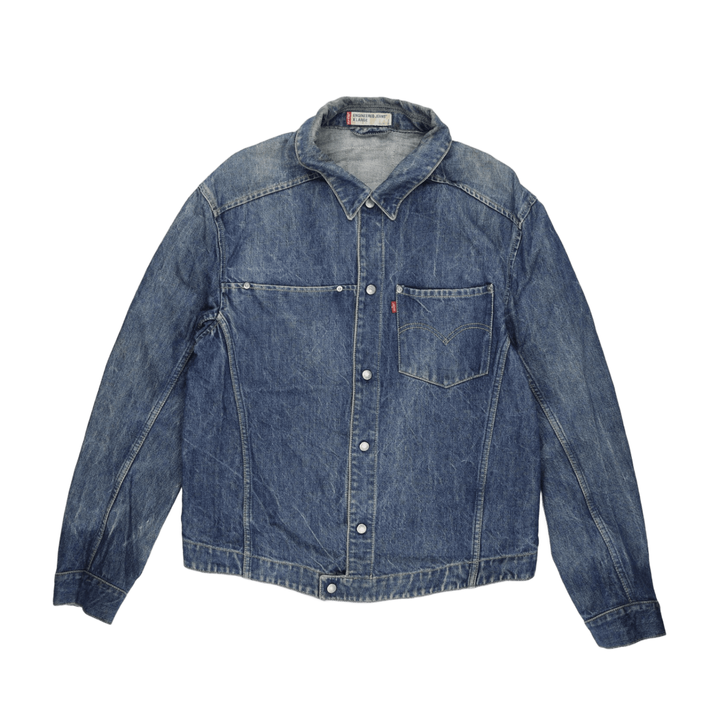Levi's Engineered Jeans Vintage Denim Trucker Jacket Medium Blue XL Cotton