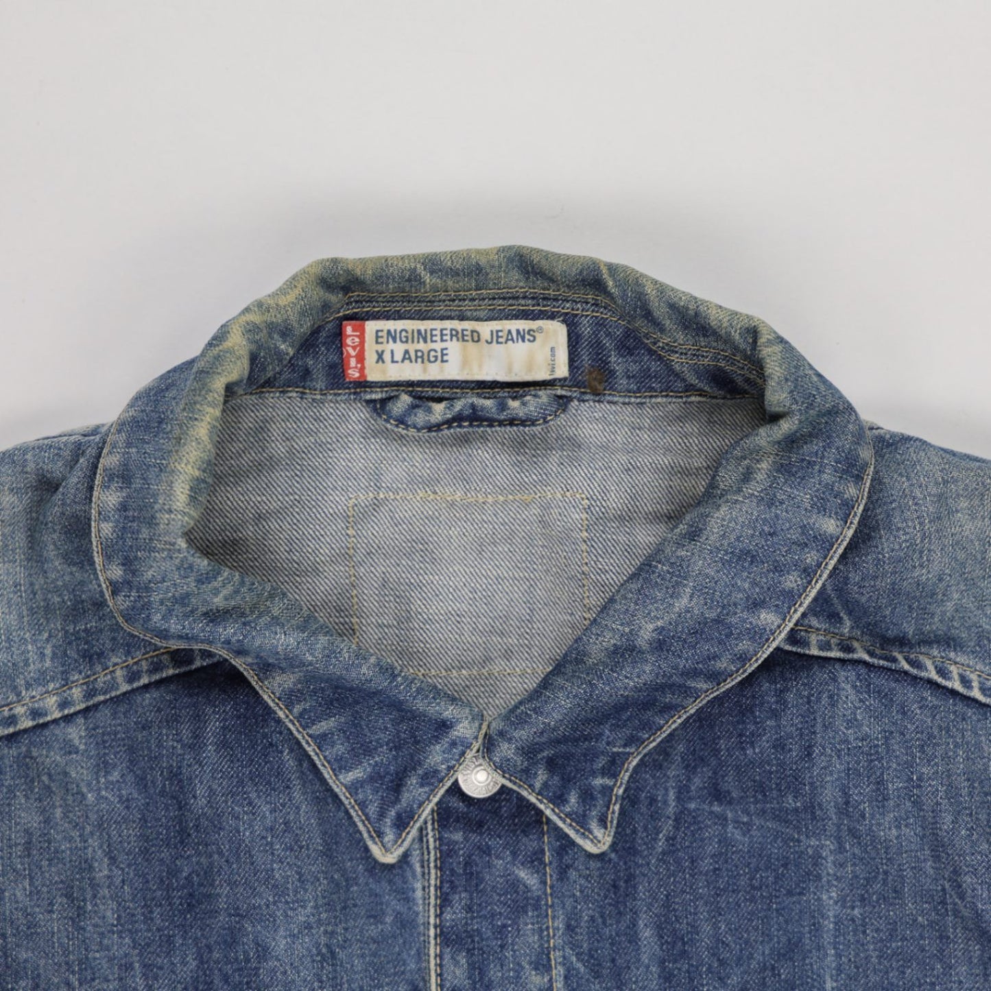 Levi's Engineered Jeans Vintage Denim Trucker Jacket Medium Blue XL Cotton
