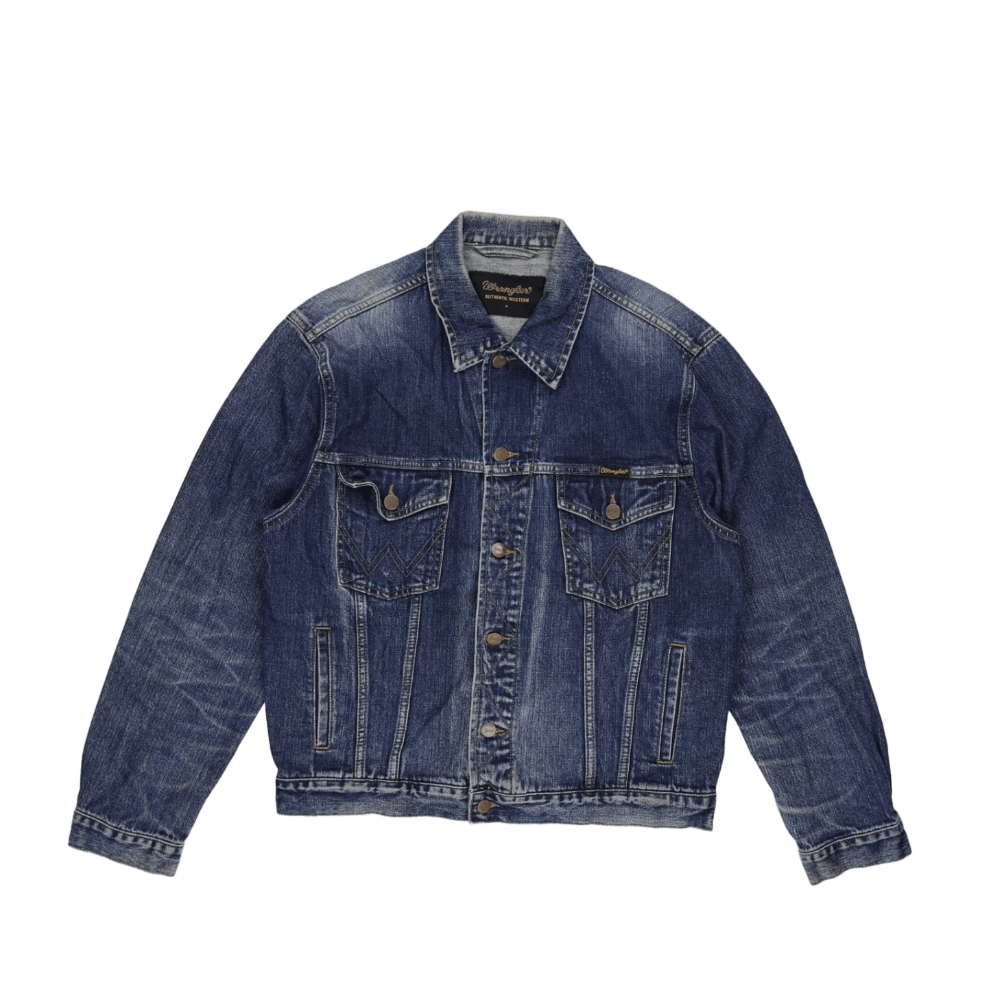 Wrangler Vintage Denim Jacket Blue Medium Cotton Men's Outerwear