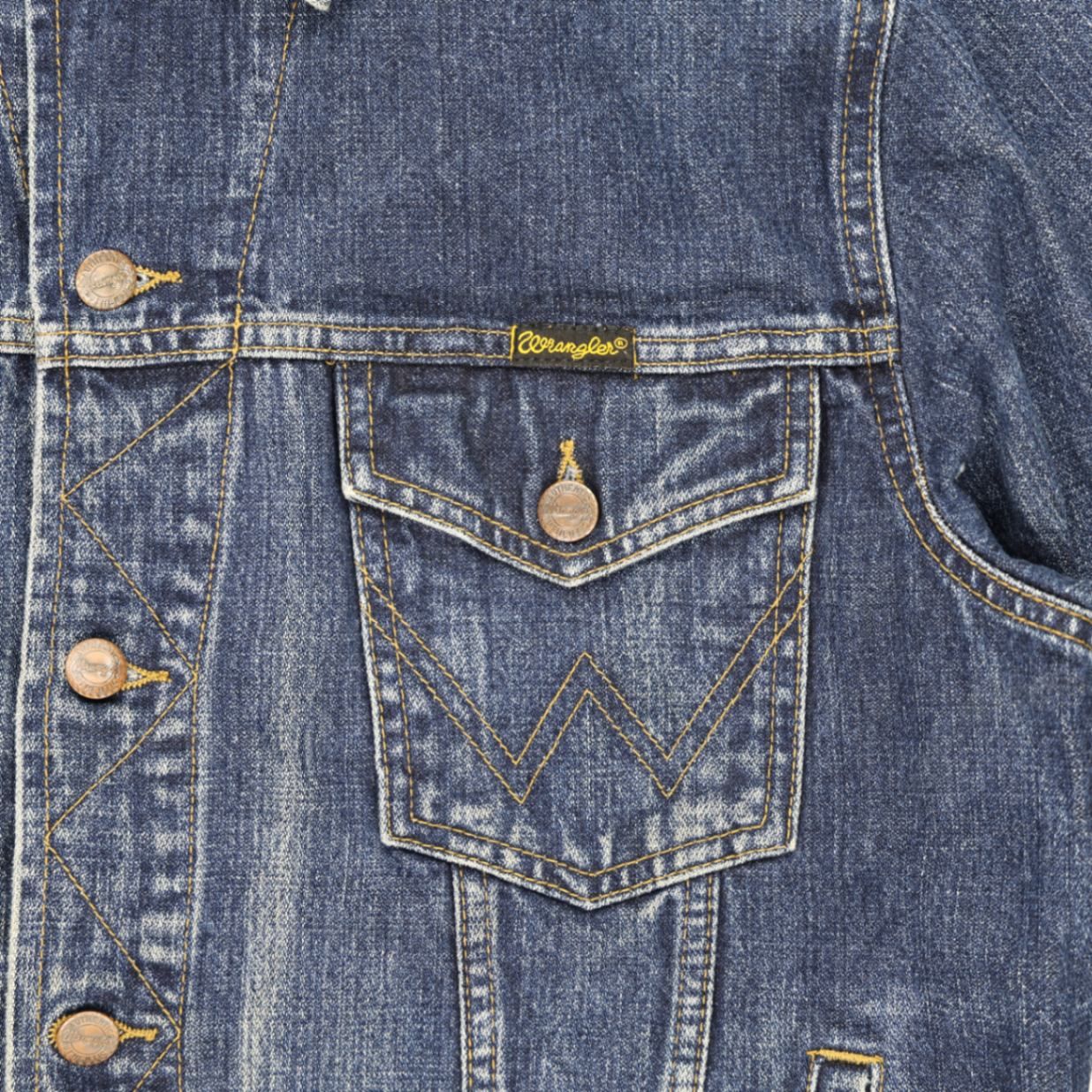 Wrangler Vintage Denim Jacket Blue Medium Cotton Men's Outerwear