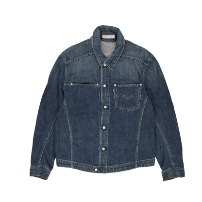 Levi's Vintage Blue Denim Jacket Men Large Cotton Collared