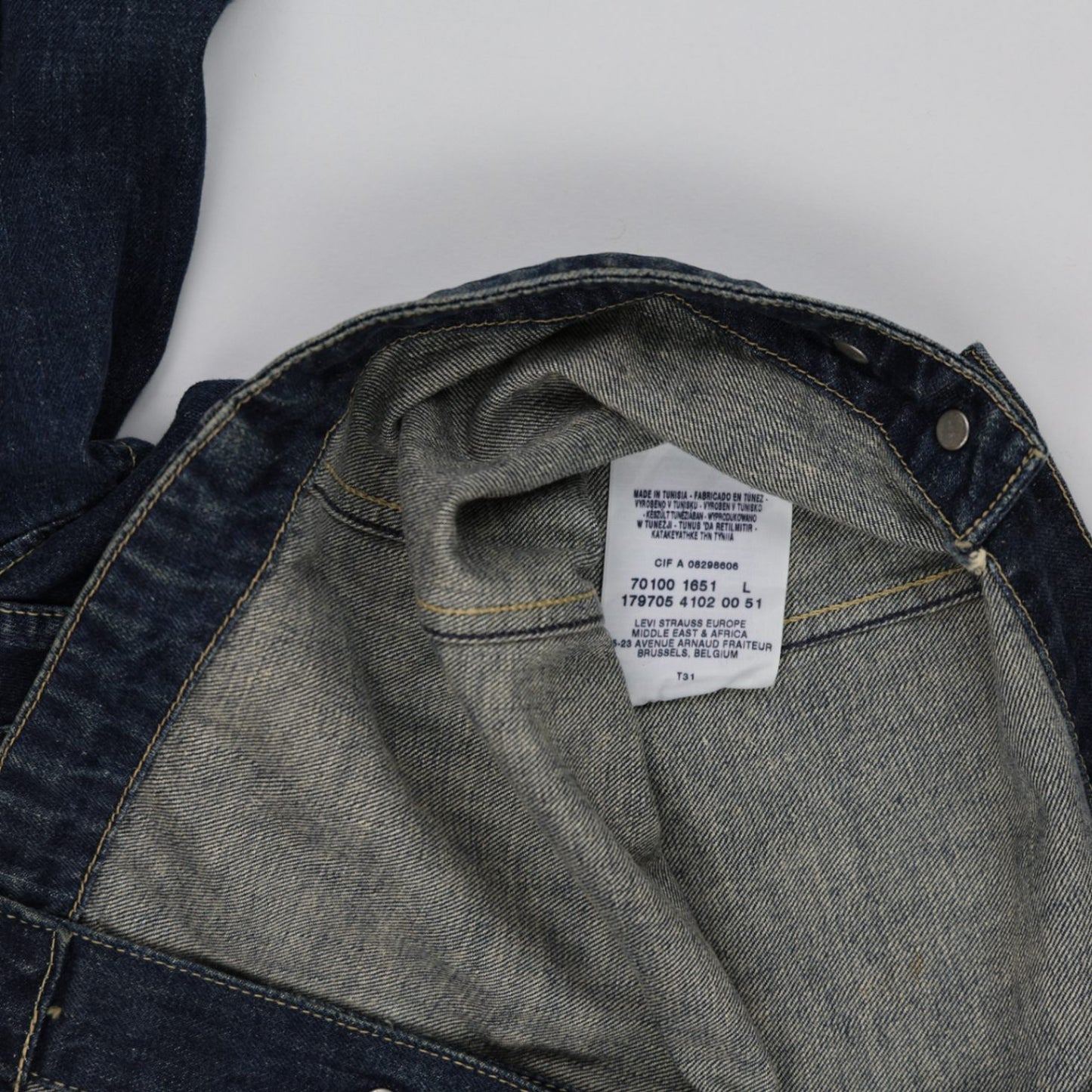 Levi's Vintage Blue Denim Jacket Men Large Cotton Collared