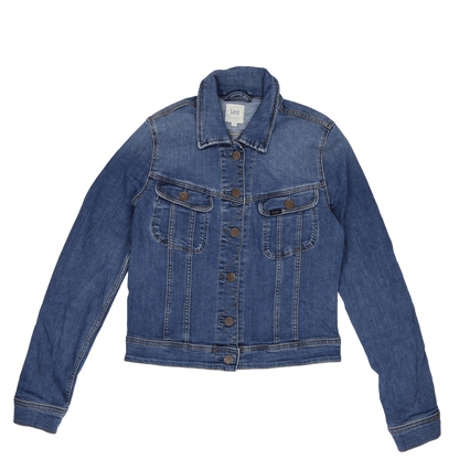 Lee Vintage Blue Denim Jacket Medium Cotton Collared