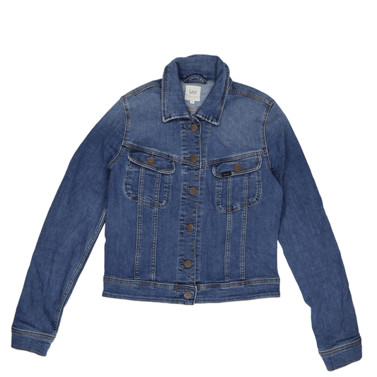 Lee Vintage Blue Denim Jacket Medium Cotton Collared