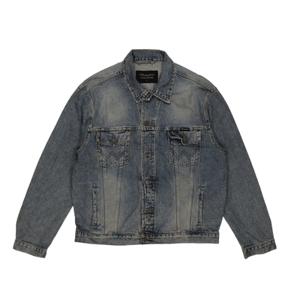 Wrangler Vintage Denim Jacket Blue XL 100% Cotton Collared