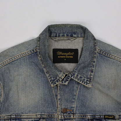 Wrangler Vintage Denim Jacket Blue XL 100% Cotton Collared
