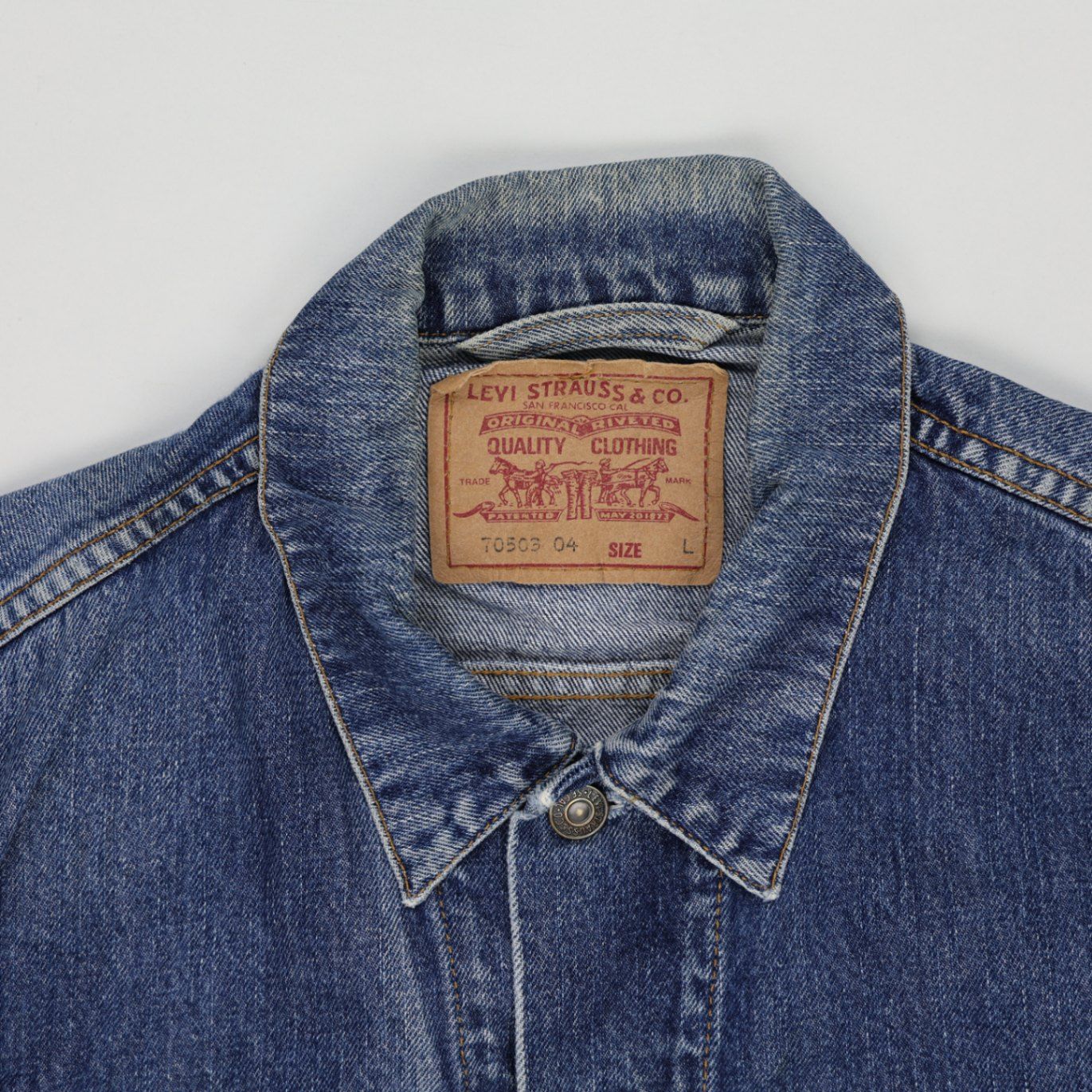 Levi's Vintage Original 70503 Denim Jacket Blue Large Cotton