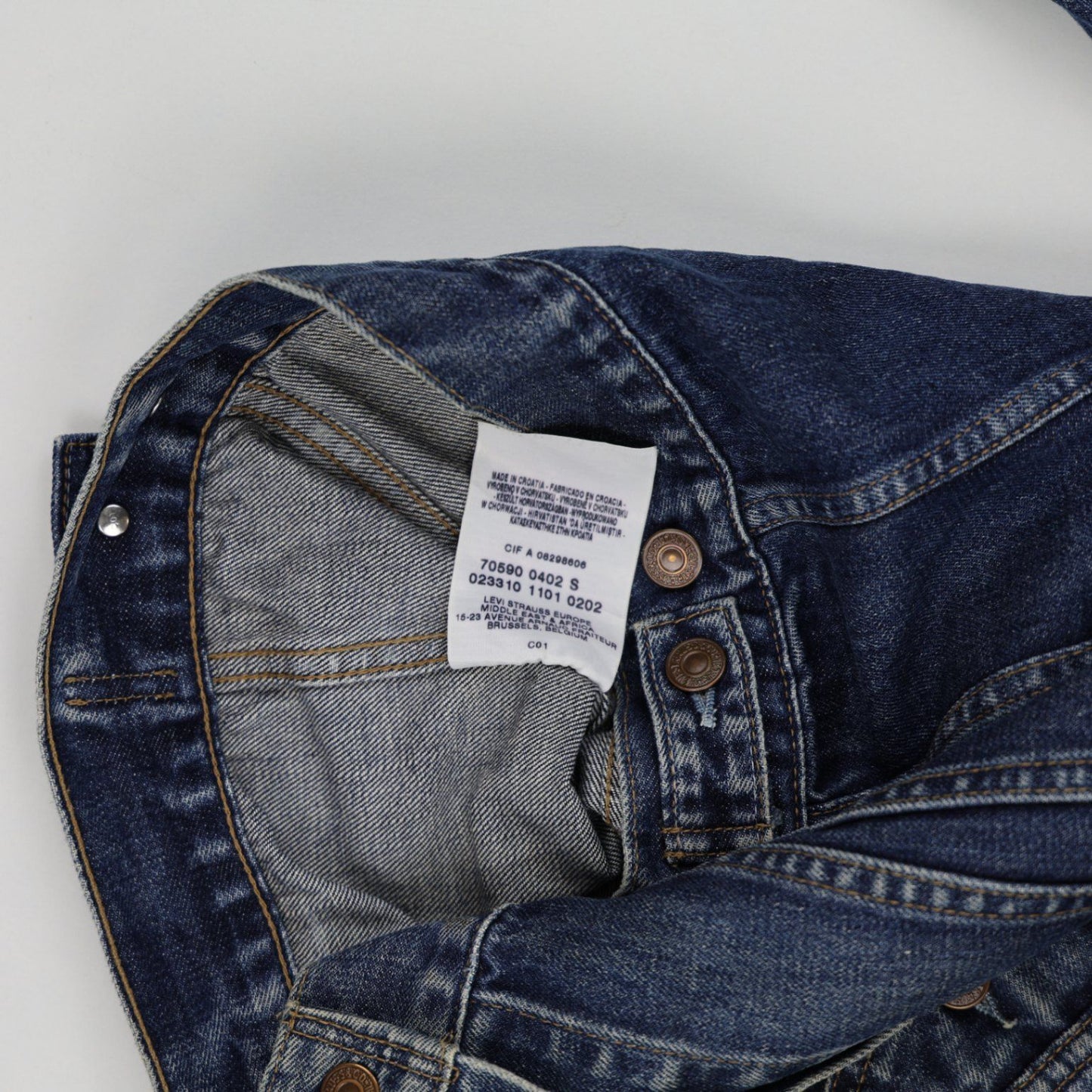 Levi's Vintage Blue Denim Trucker Jacket Size Small Cotton